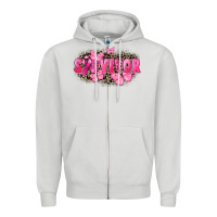 Dove Grey Survivor Breast Cancer Zipper Hoodie - FaDigitalArtStudio