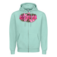 Seafoam Survivor Breast Cancer Zipper Hoodie - FaDigitalArtStudio