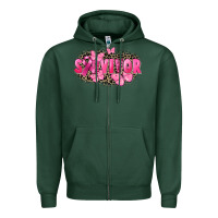 Sports Green Survivor Breast Cancer Zipper Hoodie - FaDigitalArtStudio