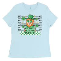 Baby Blue may the luck of the irish be with you Ladies Tee - MaliasSmallBusiness