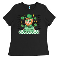 Black may the luck of the irish be with you Ladies Tee - MaliasSmallBusiness