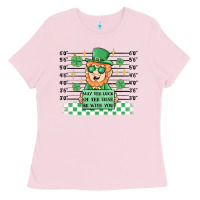 Bubblegum Pink may the luck of the irish be with you Ladies Tee - MaliasSmallBusiness