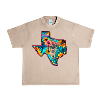 French Oak Western Sunflower, Rose, Gemstsone, Turquoise Bull Skull Urban Heavy Tee - Bettercallsaul