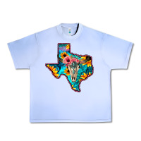 Grape Ice Western Sunflower, Rose, Gemstsone, Turquoise Bull Skull Urban Heavy Tee - Bettercallsaul