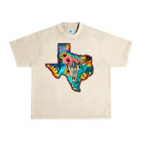 Sandshell Western Sunflower, Rose, Gemstsone, Turquoise Bull Skull Urban Heavy Tee - Bettercallsaul