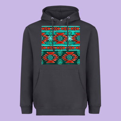 Native American Aztec Seamless Pattern 4 Heavyweight Hoodie Designed By Bundleandbundleshop