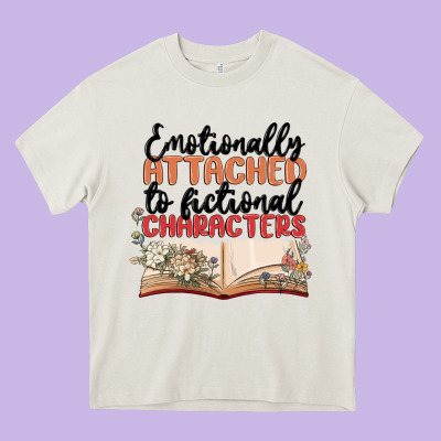 Emotionally Attached To Fictional Characters Heavy Core Tee Designed By Maliassmallbusiness