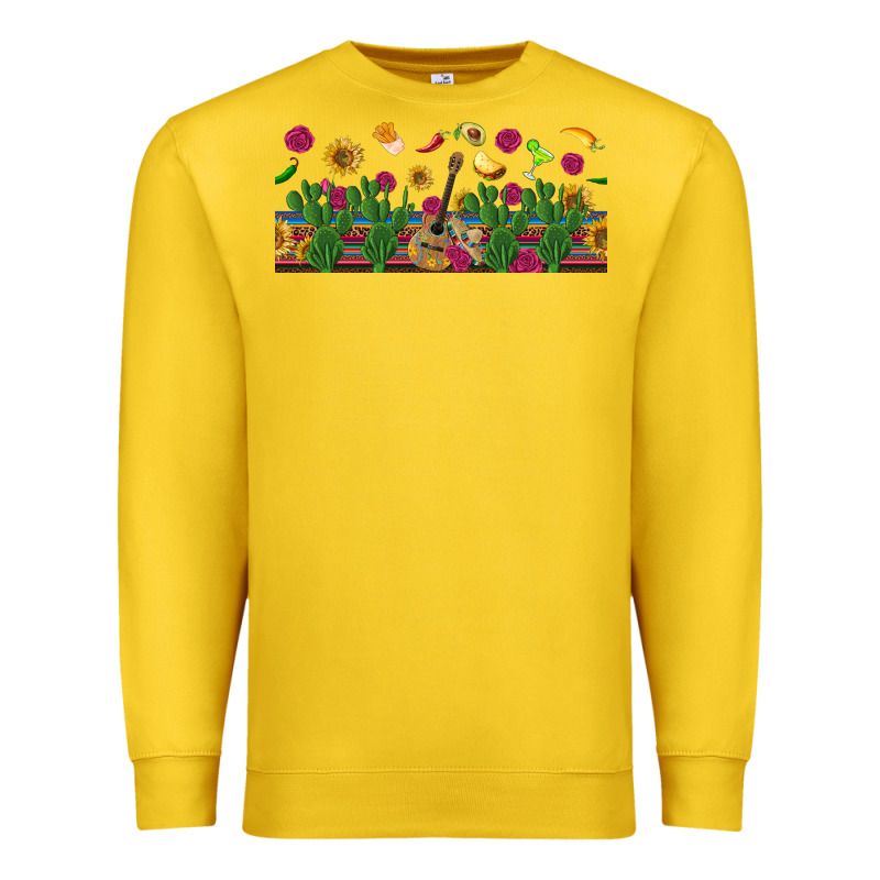 Mexican Sombrero Guitar Rose Cactus Libbey  Cup Premium Sweatshirt by BundleAndBundleShop | Teevron