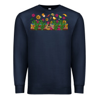 Navy mexican sombrero guitar rose cactus libbey  cup Premium Sweatshirt - BundleAndBundleShop