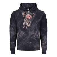 Cloud Black baby pig Vintage Hoodie - BarkalooDesign