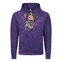 Cloud Purple baby pig Vintage Hoodie - BarkalooDesign