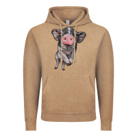 Vintage Coffee baby pig Vintage Hoodie - BarkalooDesign