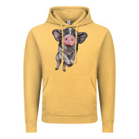 Vintage Mustard baby pig Vintage Hoodie - BarkalooDesign