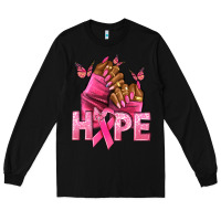 Black hope cancer nails Long Sleeve Tee - NancyCooperArtShop