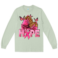Matcha hope cancer nails Long Sleeve Tee - NancyCooperArtShop