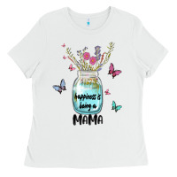 White mama preview costom name Ladies Tee - MaliasSmallBusiness