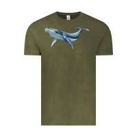 Vintage Olive humpback whale Vintage Tee - BarkalooDesign