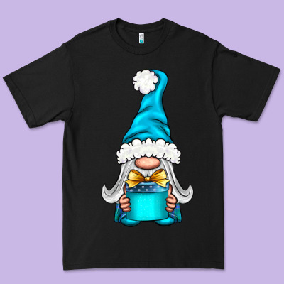 Winter Gnome With Gift Premium Tee Designed By Nancycooperartshop