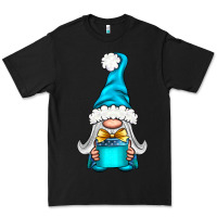 Black winter gnome with gift Premium Tee - NancyCooperArtShop