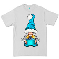 Dove Grey winter gnome with gift Premium Tee - NancyCooperArtShop