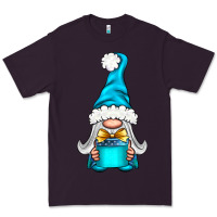 Plum winter gnome with gift Premium Tee - NancyCooperArtShop