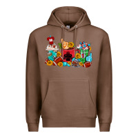 Chestnut Coffee And American Football Coffee Cups Premium Hoodie - FaDigitalArtStudio