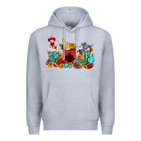 Heather Grey Coffee And American Football Coffee Cups Premium Hoodie - FaDigitalArtStudio