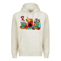 Oatmeal Heather Coffee And American Football Coffee Cups Premium Hoodie - FaDigitalArtStudio