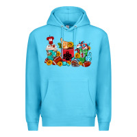 Ocean Blue Coffee And American Football Coffee Cups Premium Hoodie - FaDigitalArtStudio