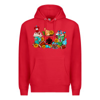 Red Coffee And American Football Coffee Cups Premium Hoodie - FaDigitalArtStudio