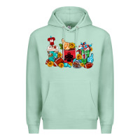 Seafoam Coffee And American Football Coffee Cups Premium Hoodie - FaDigitalArtStudio