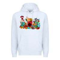 White Coffee And American Football Coffee Cups Premium Hoodie - FaDigitalArtStudio