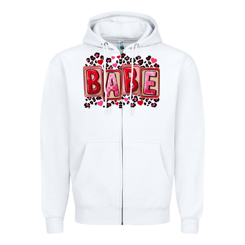 Valentine's Day Babe Zipper Hoodie by FaDigitalArtStudio | Teevron