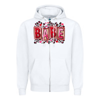 White Valentine's Day babe Zipper Hoodie - FaDigitalArtStudio