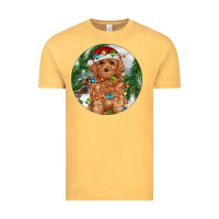Vintage Mustard Toy Poodle And Farm Vintage Tee - RanaPortraitStore