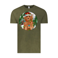Vintage Olive Toy Poodle And Farm Vintage Tee - RanaPortraitStore