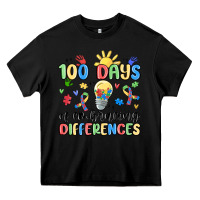 Black 100 days of embracing differences Heavy Core Tee - MaliasSmallBusiness
