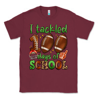 Burgundy i tackled 100 days of school Classic Tee - Artiststas