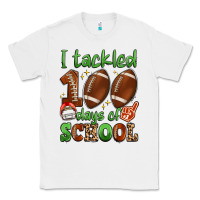White i tackled 100 days of school Classic Tee - Artiststas
