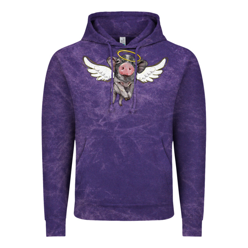 Angel Baby Pig Vintage Hoodie by BarkalooDesign | Teevron
