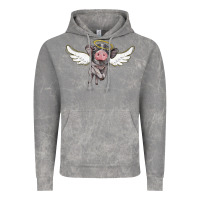 Cloud Rock angel baby pig Vintage Hoodie - BarkalooDesign
