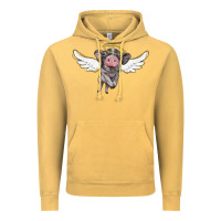 Vintage Mustard angel baby pig Vintage Hoodie - BarkalooDesign