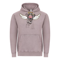 Vintage Zinc angel baby pig Vintage Hoodie - BarkalooDesign