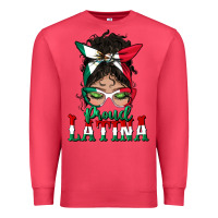 Cardinal proud latina messy bun mama Premium Sweatshirt - BundleAndBundleShop