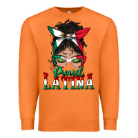 Carrot proud latina messy bun mama Premium Sweatshirt - BundleAndBundleShop
