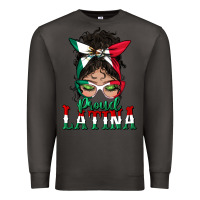 Smoke proud latina messy bun mama Premium Sweatshirt - BundleAndBundleShop