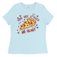 Baby Blue you got a pizza my heart Ladies Tee - MaliasSmallBusiness
