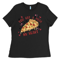 Black you got a pizza my heart Ladies Tee - MaliasSmallBusiness