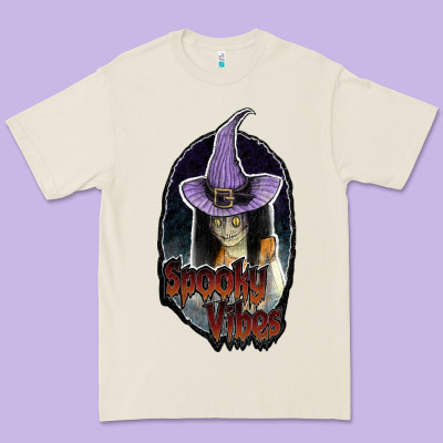 Spooky Vibes Premium Tee Designed By Jahusdesignshop