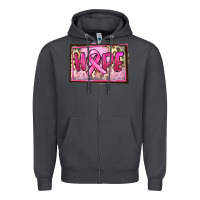 Smoke Hope Breast Cancer Zipper Hoodie - FaDigitalArtStudio